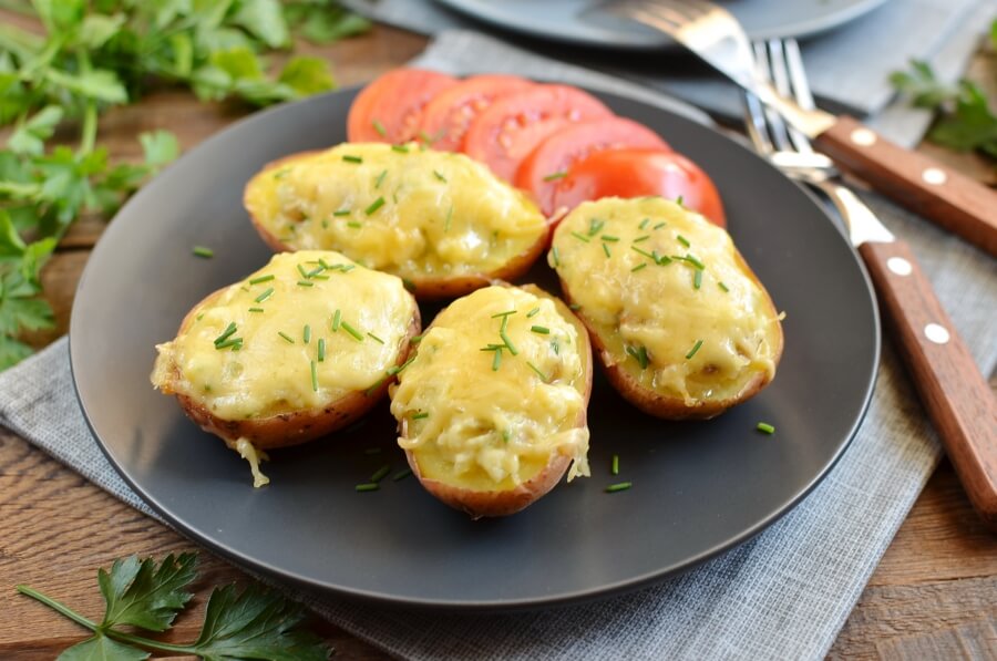 Easy Twice Baked Potatoes Recipe-How To Make Easy Twice Baked Potatoes-Delicious Easy Twice Baked Potatoes