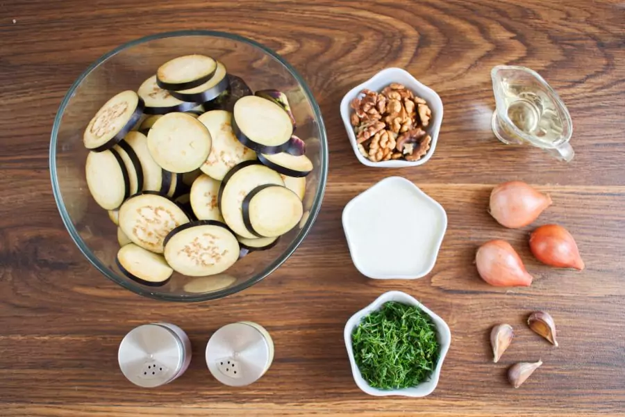 Ingredients for Eggplant with Yogurt and Dill