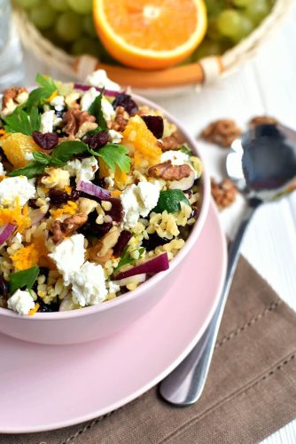 Fruited Tabbouleh with Walnuts and Feta
