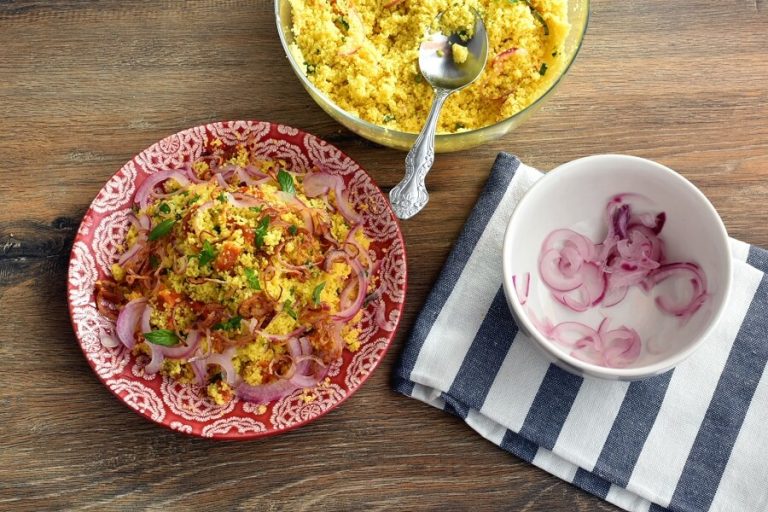 Step 6 - Golden Couscous with Apricots and Crispy Onions