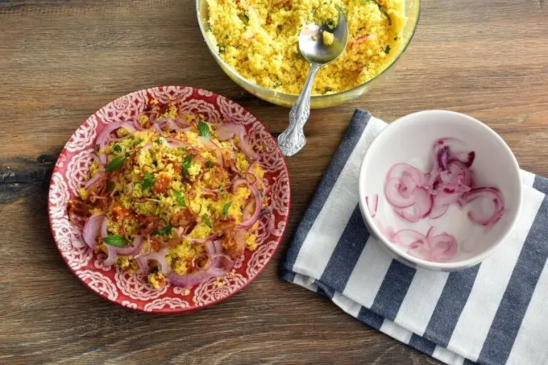 How to serve Golden Couscous with Apricots and Crispy Onions