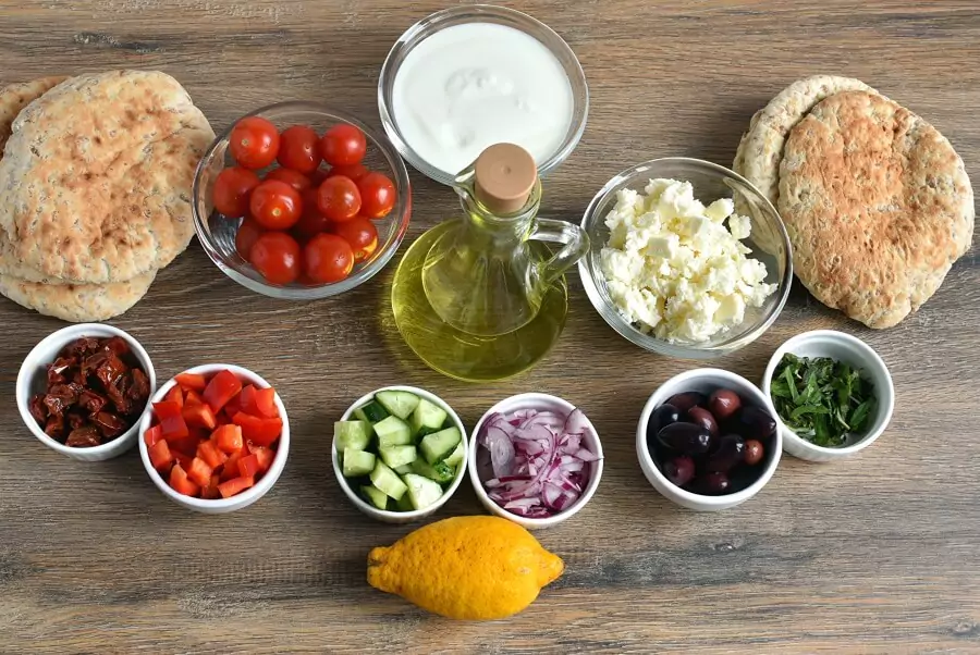 Ingredients for Greek Nachos