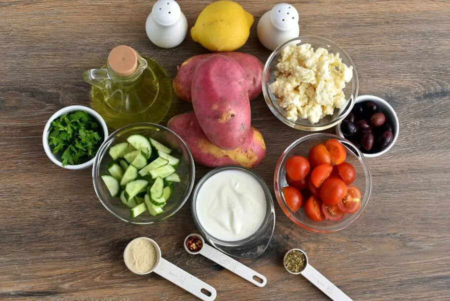 Ingredients for Greek Potato Wedges