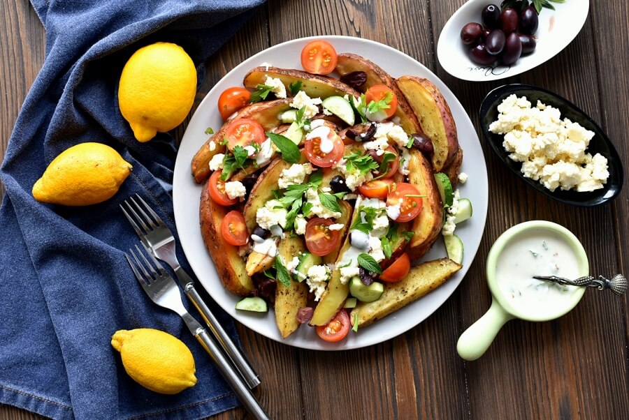 How to serve Greek Potato Wedges