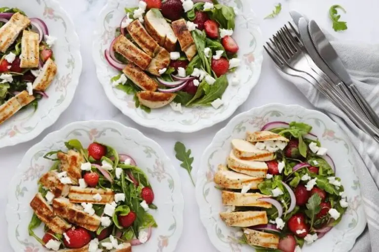 Step 7 - Grilled Chicken Salad with Strawberries and Feta