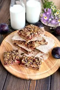 Healthy Vegan Plum Slice