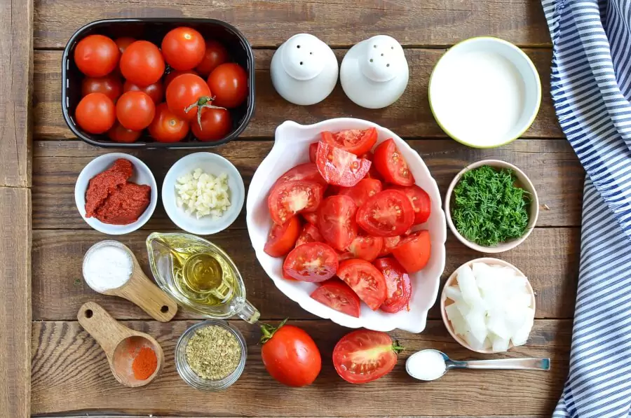 Ingredients for Vegan Icy Tomato Soup