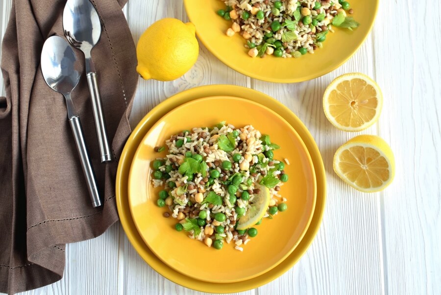 How to serve Lemony Rice and Peas