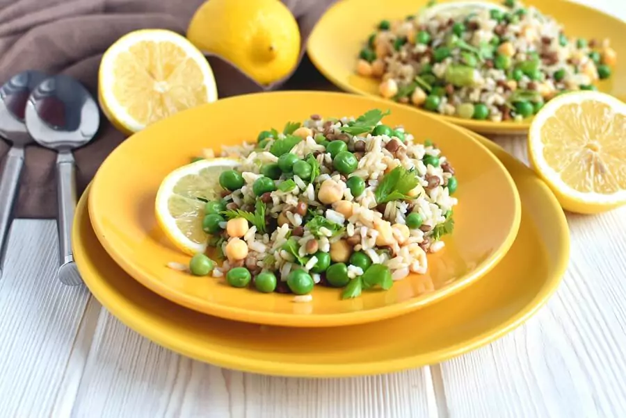 Lemony Rice and Peas