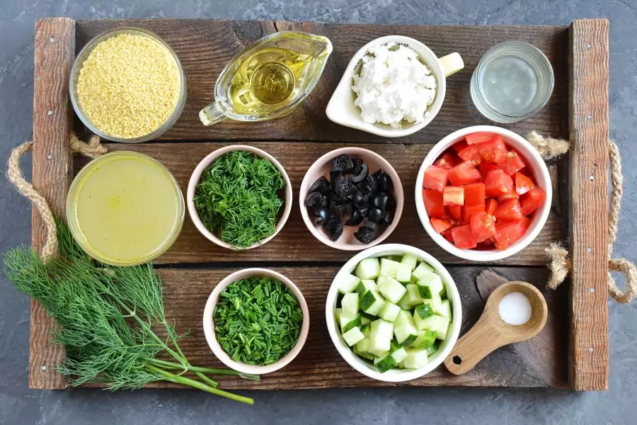 Ingredients for Mediterranean Couscous Salad