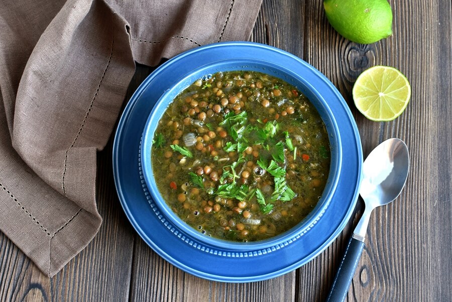 How to serve Mediterranean Spicy Spinach Lentil Soup
