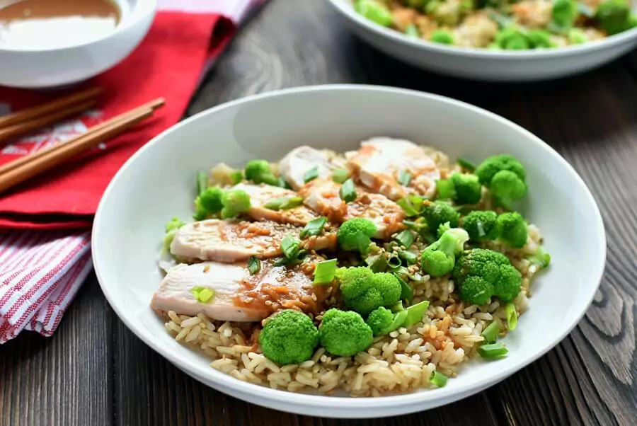 Miso Brown Rice and Chicken Salad