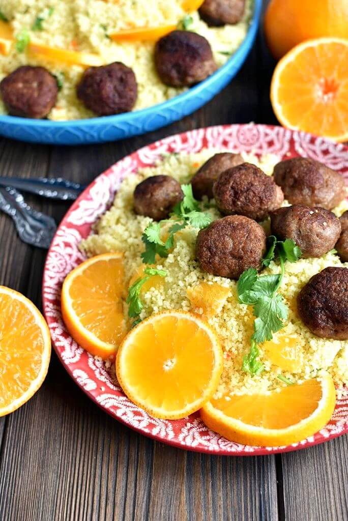 Moroccan Turkey Meatballs with Citrus Couscous