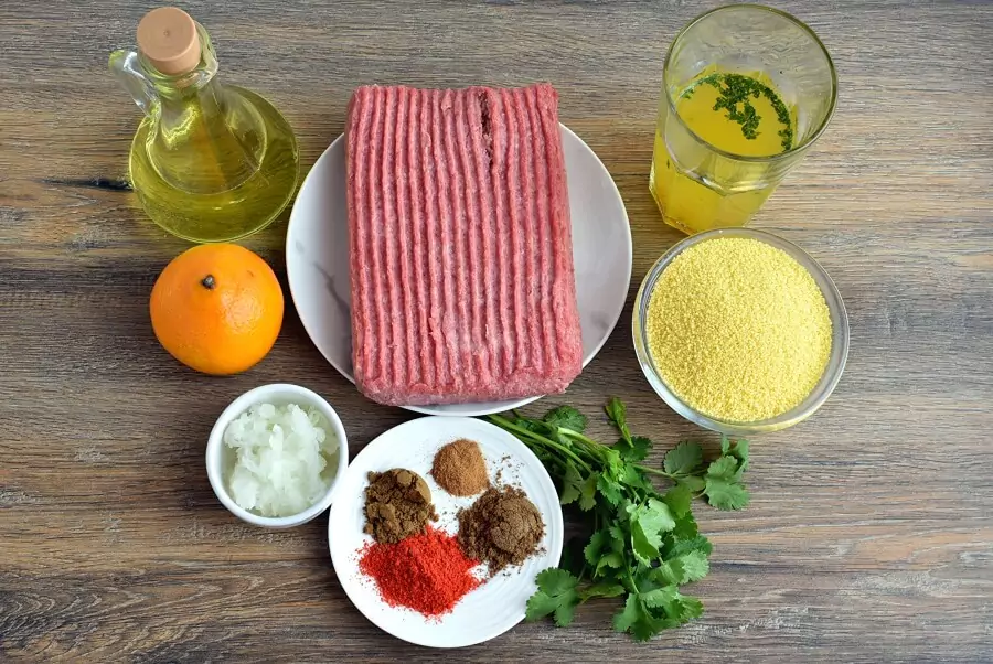 Ingredients for Moroccan Turkey Meatballs with Citrus Couscous