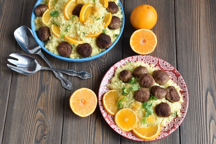 How to serve Moroccan Turkey Meatballs with Citrus Couscous