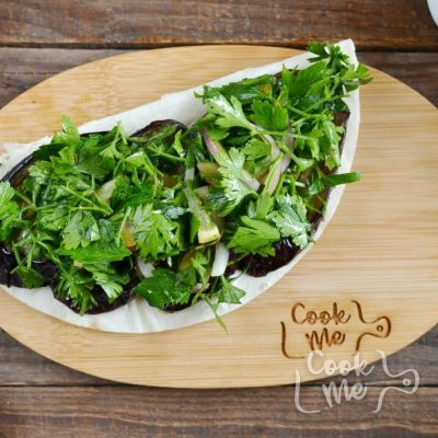 Open-Face Roasted Eggplant & Herb Salad Pita Sandwiches recipe - step 6