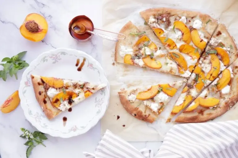 Step 10 - Peach and Prosciutto Pizza