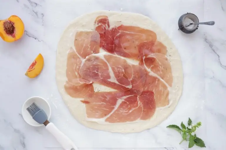 Step 5 - Peach and Prosciutto Pizza