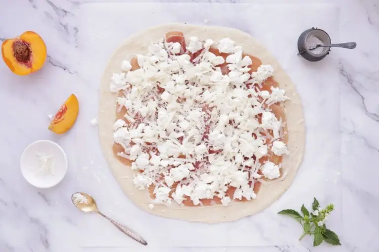 Step 6 - Peach and Prosciutto Pizza
