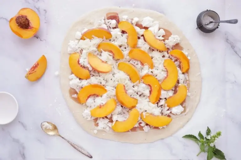 Step 7 - Peach and Prosciutto Pizza