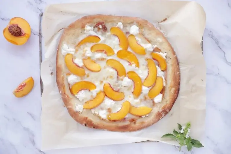 Step 8 - Peach and Prosciutto Pizza