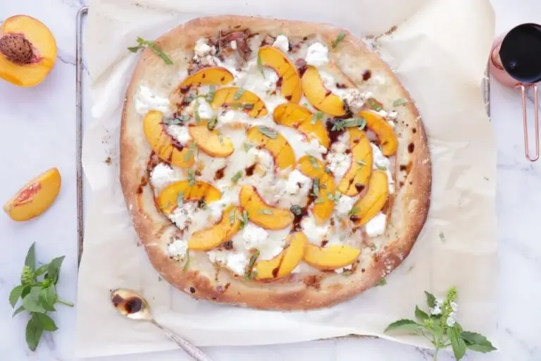 Step 9 - Peach and Prosciutto Pizza