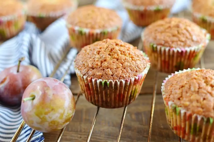 Plum Oat Muffins