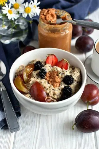 Plum Poppy Seed Oatmeal