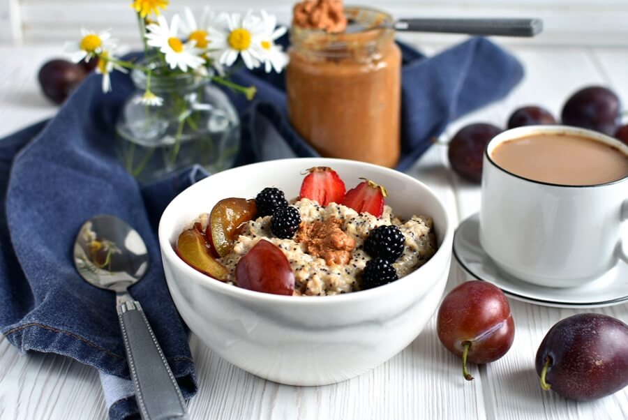 Plum Poppy Seed Oatmeal Recipe-How to make Plum Poppy Seed Oatmeal-Delicious Plum Poppy Seed Oatmeal