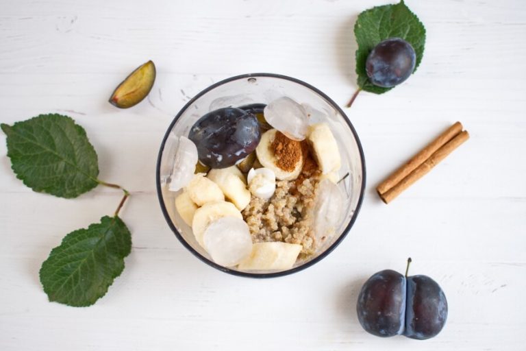 Step 1 - Vegan Plum Quinoa Smoothie