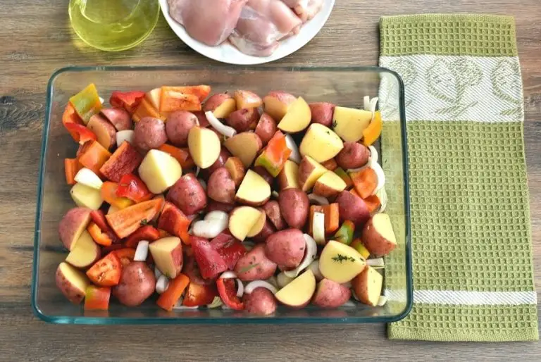 Step 2 - Roasted Chicken Thighs with Peppers and Potatoes