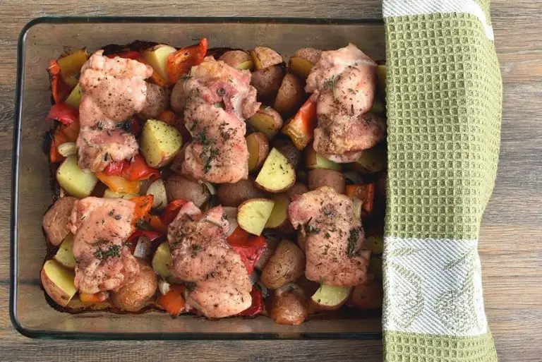 Step 4 - Roasted Chicken Thighs with Peppers and Potatoes