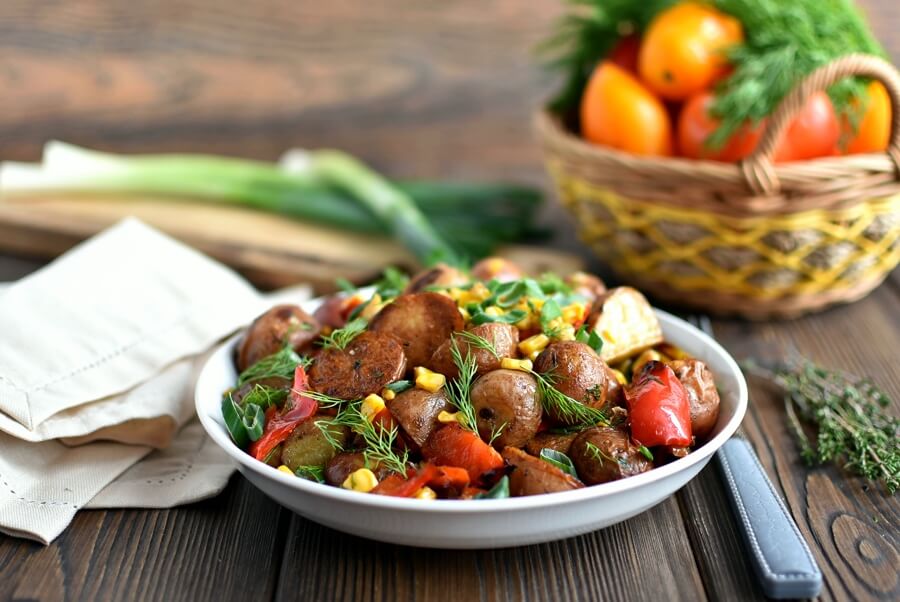 Roasted Potato Vegetable Salad