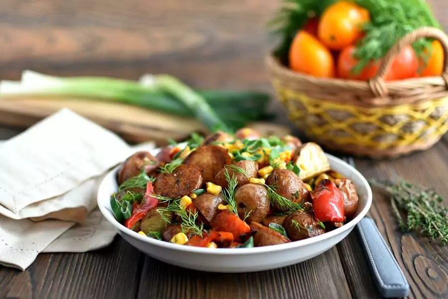Roasted Potato Vegetable Salad