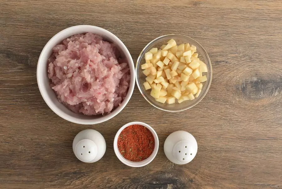 Ingredients for Low Carb Savory Apple-Chicken Sausages