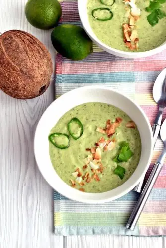 Keto Spicy Avocado-Cucumber Soup