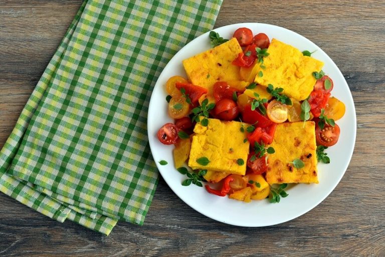 Step 11 - Sweet Corn Polenta and Tomato Salad