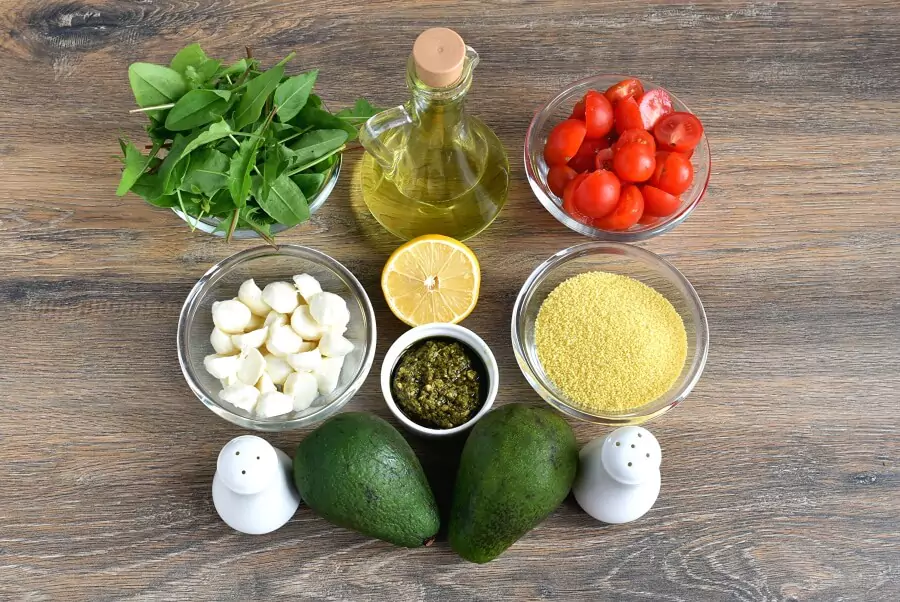 Ingredients for Tricolore Couscous Salad