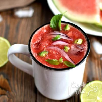 Watermelon Gazpacho Recipe-How to make Watermelon Gazpacho-Delicious Watermelon Gazpacho