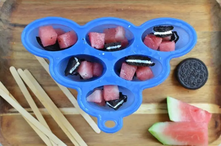 Step 1 - Watermelon and Cream Ice Pops