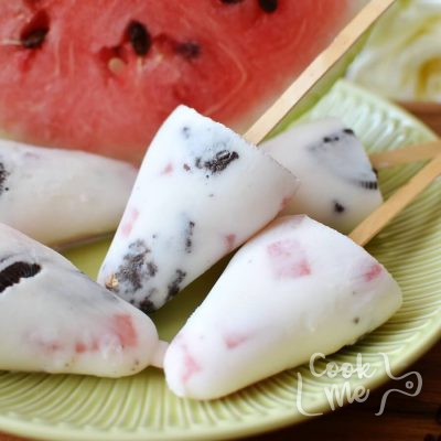 Watermelon and Cream Ice Pops Recipe-How To Make Watermelon and Cream Ice Pops-Delicious Watermelon and Cream Ice Pops