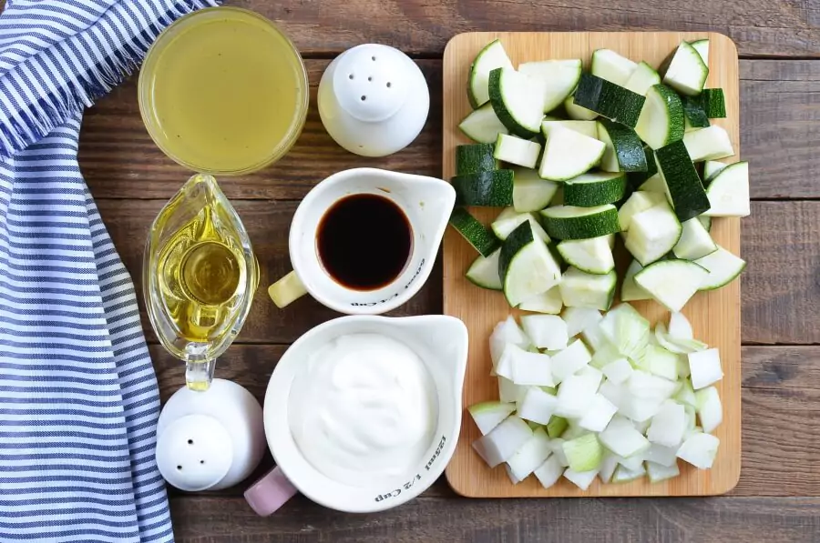 Ingredients for Zucchini Soup with Creme Fraiche