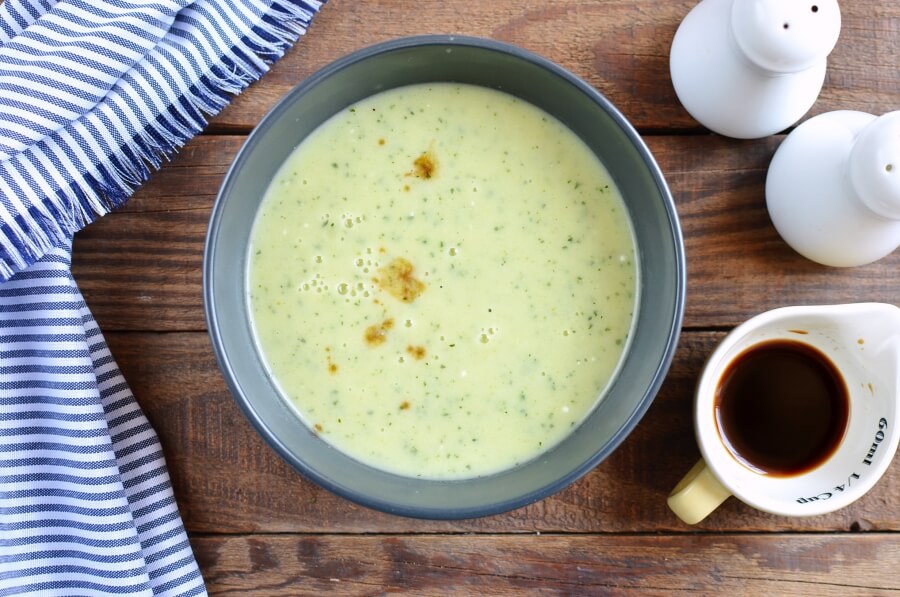 How to serve Zucchini Soup with Creme Fraiche