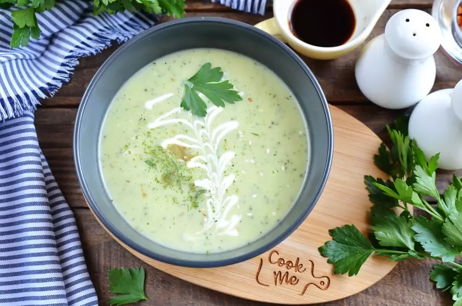 Zucchini Soup with Creme Fraiche