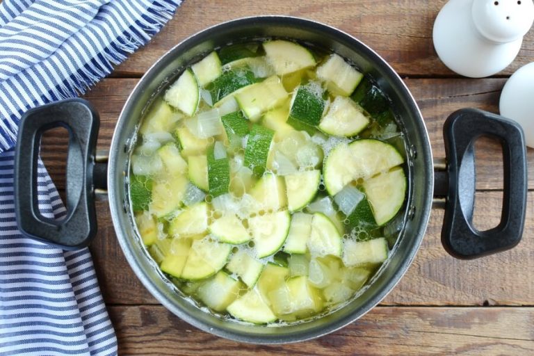 Step 3 - Zucchini Soup with Creme Fraiche