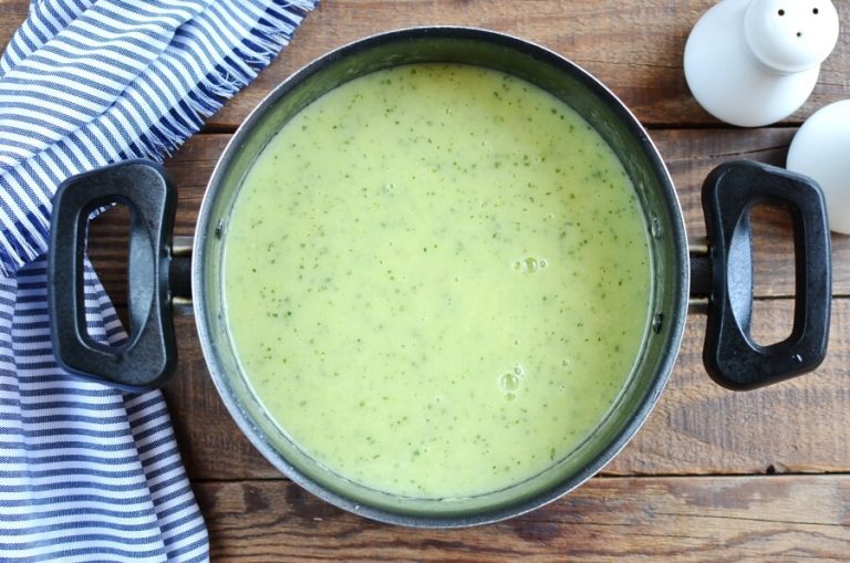 Step 5 - Zucchini Soup with Creme Fraiche