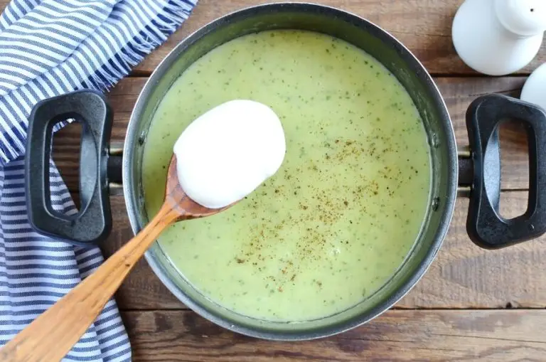 Step 6 - Zucchini Soup with Creme Fraiche