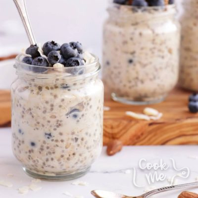 5 Ingredient Blueberry Chia Overnight Oats Recipe-Blueberry Chia Overnight Oats-Easy Blueberry Chia Overnight Oats