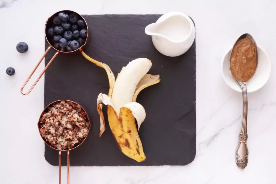 Ingredients for 5 Ingredient Superfood Quinoa Breakfast Bowl