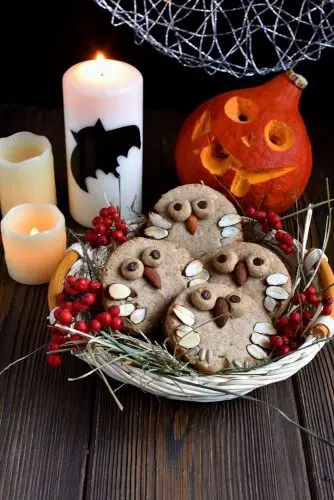 Almond Shortbread Owls
